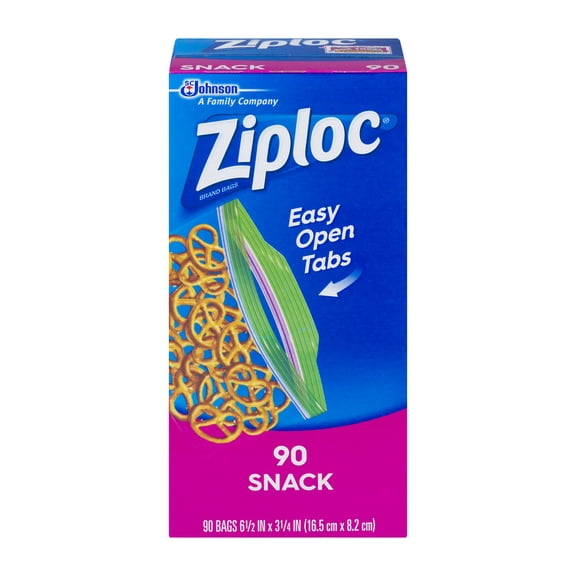 Ziploc® Brand Snack Bags, 90 Count