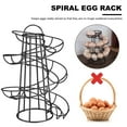thumbnail image 5 of Yucurem Spiral Egg Skelter Dispenser Rack Metal Storage Display Rack (Black), 5 of 9