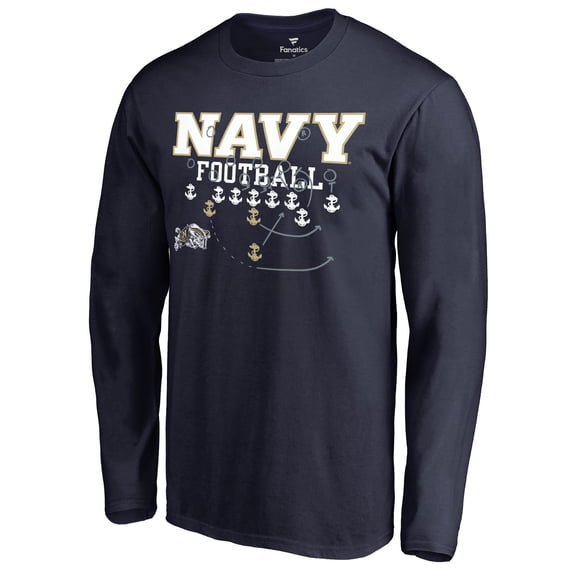 Men's Navy Navy Midshipmen Hometown Collection Triple Option Long Sleeve T-Shirt