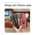 thumbnail image 6 of Compatible with Samsung Galaxy A55, Fashion Shockproof PU Leather Phone Case, with 360° Ring Holder, Slim Edge Soft Non-Slip Protective Cellphone Cover for Women Men Girls Boys - Orange Yellow, 6 of 8