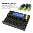 thumbnail image 4 of 8 Slot Lithium Battery  With LCD Screen For Li Ion IMR ICR NiMH Cd  21700 26650 18350 14500 RCR 123 Battery, 4 of 8