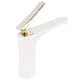 thumbnail image 2 of Grifo de lavabo G1/2 moderno, mezclador de agua fría y caliente, accesorio de baño, oro blanco, 2 of 14