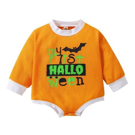

Unisex Baby Onesie Clothing Long Sleeve Cartoon Letter Print Rompers Bodysuits Toddler Cute Daily Play