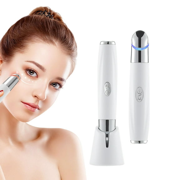 Eye Lift Wand, Face Beauty Wand Tool, Heated Eye Wand with Vibration for Puffiness, Face Lifting Wand with 42℃ Constant Temperature, 3 Led Lights for Reduce Fine Lines, Dark Circles, USB Charging