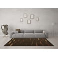 thumbnail image 3 of Ahgly Company Indoor Square Abstract Brown Contemporary Area Rugs, 7' Square, 3 of 4