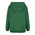 thumbnail image 5 of BSDJILFG V-Neck Hooded Sweatshirt for Juniors Loose Fit Hoodie Long Sleeve Solid Color Pullovers, 5 of 8