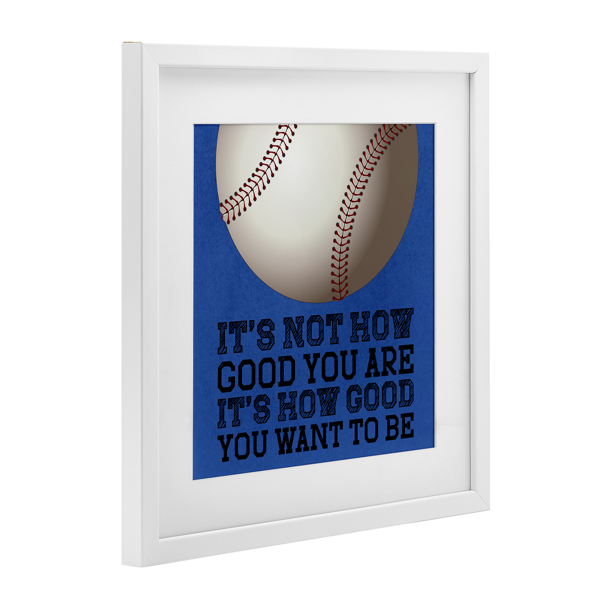 How Good You Want To Be White Framed Print Under Glass, design by Marcus Prime