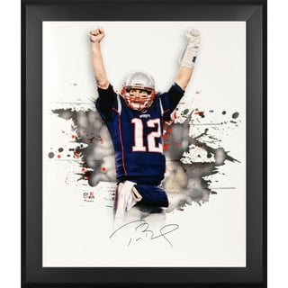 Tom Brady New England Patriots Deluxe Framed Autographed Nike Navy Limited  Jersey