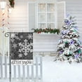 thumbnail image 4 of Let It Snow Winter Gray Snowflakes Decoration Vertical Garden Flag Holiday Farmhouse Party Outdoor Yard Banner 12" x 18", 4 of 6