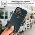 thumbnail image 4 of Phone Case for iPhone 14 with Card Holder for Women Men,iPhone 14 Crossbody Cases with Strap Lanyard for Girl,PU Leather Anti-Lost Strap Case for iPhone 14 6.1",Blue, 4 of 13