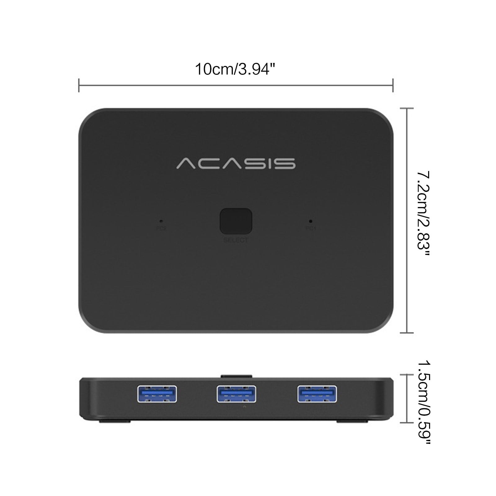 acasis Switch Selector 4K 60Hz KVM Switcher 3 In1 Out HDMI-compatible 3x1
