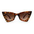 thumbnail image 3 of Wave Arm Squared 80s Geometric Cat Eye Mod Sunglasses Tortoise Brown, 3 of 4