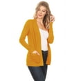 thumbnail image 2 of Women's Open Front Pockets Knit Long Sleeve Sweater Cardigan S M L XL, 2 of 3
