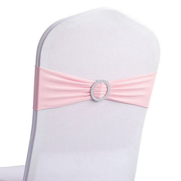 50PCS Elastic Chair Knot Wedding Decoration Buckle Sashes Back Cover Hotel Home Seat Elegant Modern Ribbon Decors,D