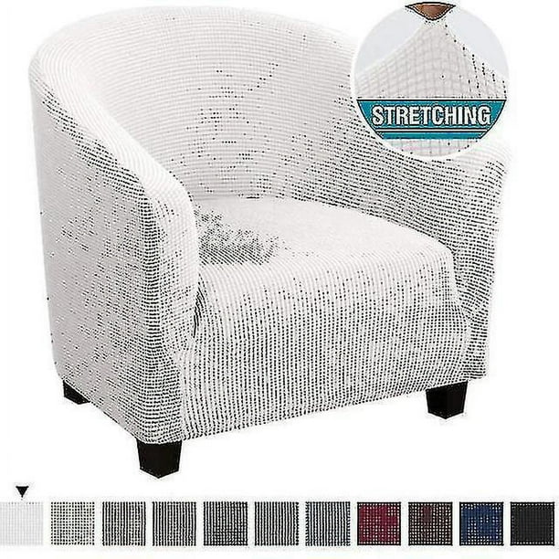 Funda protectora lavable para asiento de sofá y sillón, de licra, para bañera de café, color blanco