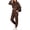Coffee, variant on BTFBM Women 2 Piece Outfits Long Sleeve Crop Top Pullover Drawstring Pant Jogger Set Casual Sweatsuits Tracksuit Pockets