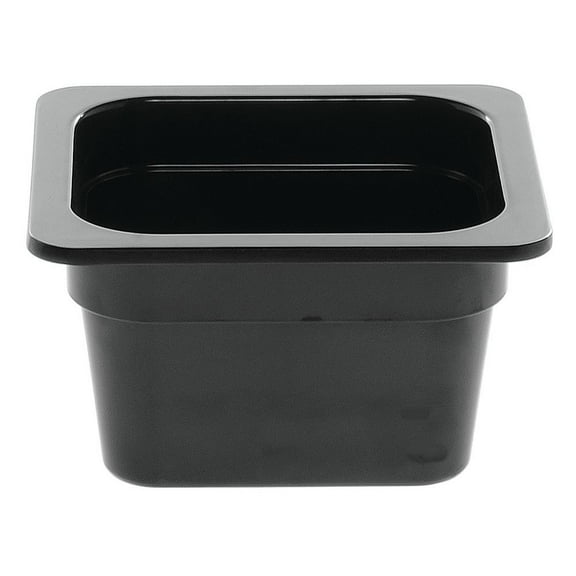 HUBERT® Serving Bowl Display Bowl 1/6 Size Black Melamine - 6 3/8 L x 6 15/16 W x 4" H