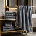 thumbnail image 6 of Btomtd Star Embroidered Bath Towels Set, Set of 8, 2 Bath Towels & 2 Hand Towels & 4 Square Towels, Soft & Absorbent, Gray, 6 of 6