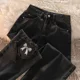 thumbnail image 2 of Pantalones vaqueros rectos estilo Preppy Y2k con lazo de corazón negro, pantalones vaqueros de cintura alta para mujer, pantalones americanos elegantes de pierna ancha, sueltos y dulces, 2 of 5