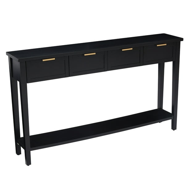 Kinbor Modern Entryway Console Table, Black