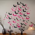 thumbnail image 5 of 16 Pcs Glow in The Dark Bats Halloween Wall Decor 3D Bat Decorations for Halloween Indoor Outdoor Window Party Supplies for Haunted House Home Decor, 5 of 6