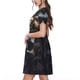thumbnail image 2 of Balery Royal Skull With Golden Crown Vestidos sueltos de manga corta para mujer, vestidos de verano 2025, vestidos casuales de corte A con vuelo., 2 of 6
