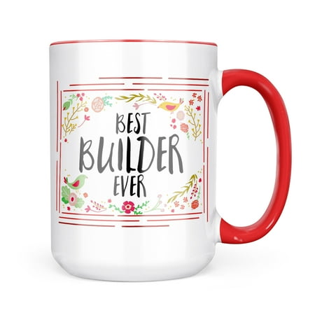 

Neonblond Happy Floral Border Builder Mug gift for Coffee Tea lovers