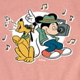 thumbnail image 3 of Disney - Mickey & Friends - Pluto & Mickey Listening to Music - Toddler And Youth Girls Short Sleeve Graphic T-Shirt, 3 of 6