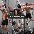 thumbnail image 6 of Allviate Squat Rack for Home Gym,2000lbs Power Rack Squat Machine with LAT Pulldown and More Training Attachments,Weight Rack with Adjustable Pulley System for Full Body Workout,Black, 6 of 12