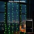 thumbnail image 4 of eXemptCares Dreamcolor Curtain String Lights 96 LEDs 3 x 5 FT Hello Fairy App and Remote Control, 4 of 5