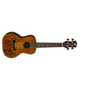 Luna Mo'o Solid Cedar Top Full Concert Ukulele w/ Gig Bag - Natural