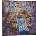 thumbnail image 1 of ARTCANVAS The Street Enters the House 1911 Canvas Art Print by Umberto Boccioni - Size: 18" x 18" (0.75" Deep), 1 of 9