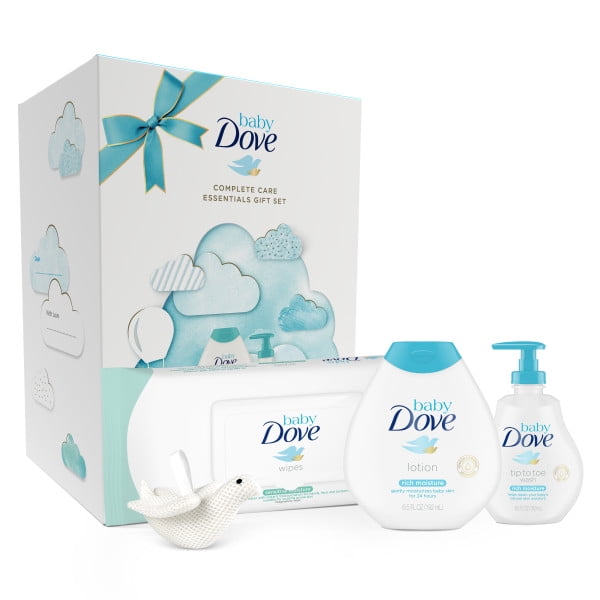 Baby Dove Gift Set Complete Care Essentials Wash and Lotion 4 Count