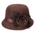 thumbnail image 1 of Penkiiy Spring and Summer Hat Ladies Linen Sunshade Top Hat Sunscreen Breathable Big Flower Princess Straw Hat Brown, 1 of 1