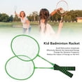 thumbnail image 3 of Sports Badminton Racket, Green Badminton Racquet Set Durable Soft Nylon Handle Impact   For Badminton Court, 3 of 8