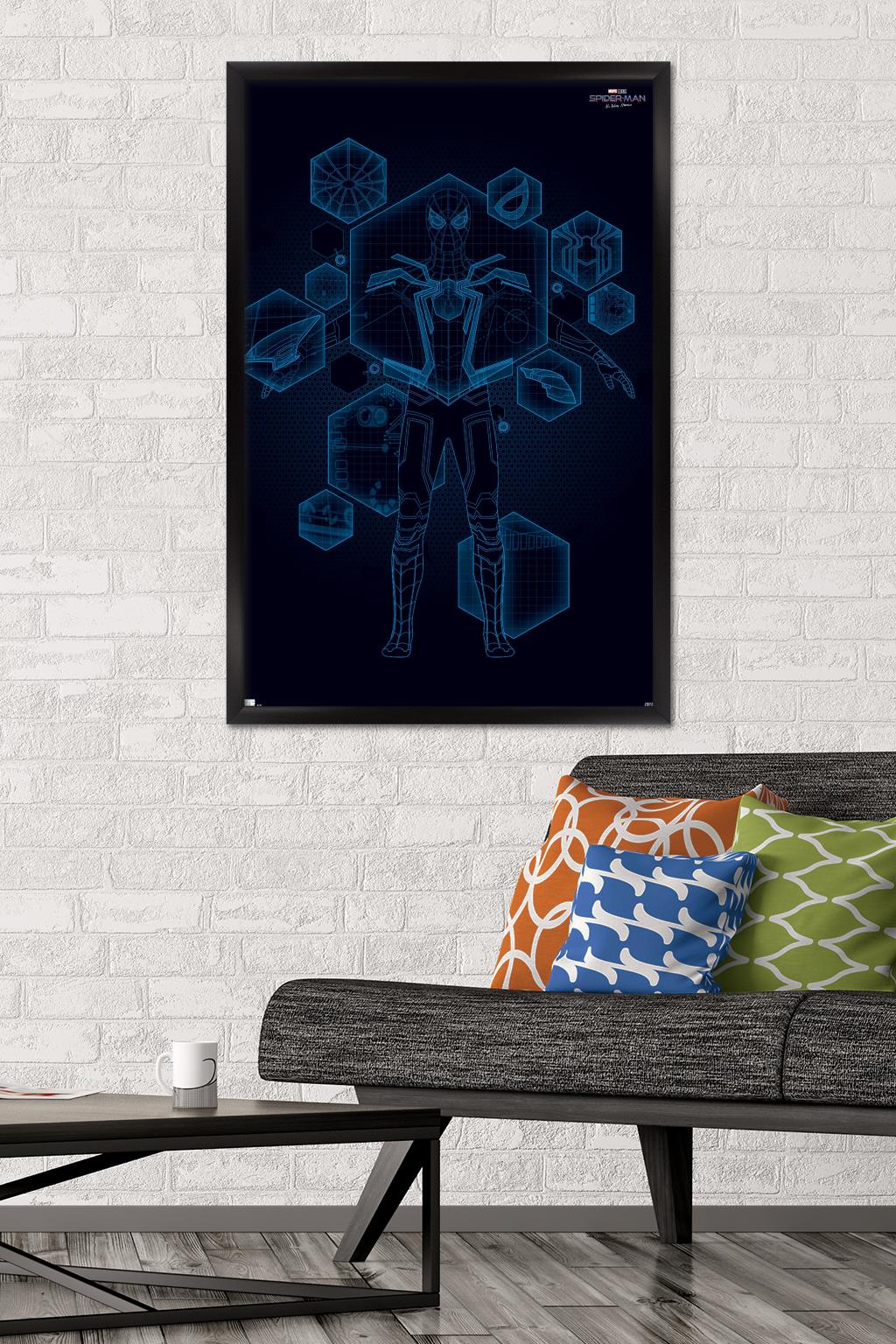 Marvel Spider-Man: No Way Home - Tech Wall Poster, 22.375" x 34" Framed