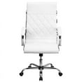 thumbnail image 4 of Emma + Oliver High Back Quilted White LeatherSoft Swivel Office Chair with Arms, 4 of 4