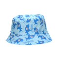 thumbnail image 2 of Baby Beach Hat Kids Cartoon Animal Shark Heart Print Fisherman Sun Hat Sky Blue One Size, 2 of 3