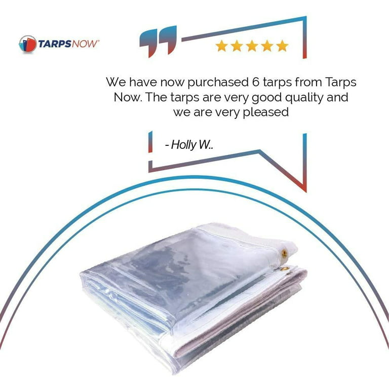 Tarps Now 20 Mil Clear Fire Resistant Vinyl PVC (54 x Yard)