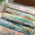 thumbnail image 4 of ONETECH Abstract Waves Square Doormat for Home Entrance Outside Entry - 100% Burlap Felt with Anti-Slip Recycled Rubber Backing 19.68*39.37 in, 4 of 6