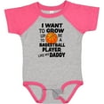 thumbnail image 3 of Inktastic I Want to Grow Up to Be a Basketball Player Like My Daddy Boys or Girls Baby Bodysuit, 3 of 5