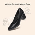 thumbnail image 5 of DREAM PAIRS Women's Pumps Low Chunky Block Heel Dress Shoes Closed Round Toe Comfortable  Wide Heels, 5 of 8