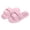 Pink, variant on Qingpeng Ladies Open Toe Plush Slide Slippers Soft Cozy House Shoes Comfortable Indoor Footwear with Rhinestone Strap Detail for Home
