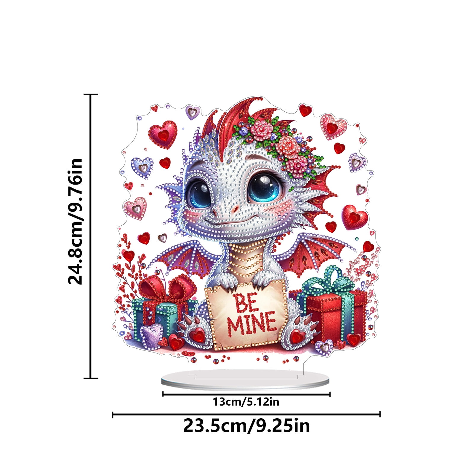 Flopesn Romantic Animal DIY Diamond Art Painting Decorative Ornament, Valentine's Day Gift Creative Design Pet Home Decor (Double-Sided Pattern, Single-Sided Diamonds)-7PCS