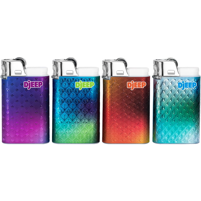 bryder ud forsikring Flere DJEEP Pocket Lighters, LIMITED EDITION Collection Textured Metallic,  Geometric Unique Lighters, 4 Count Pack of Disposable Lighters - Walmart.com