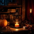 thumbnail image 4 of WWG Halloween Wooden Candle Holder, Spooky Silhouette Candlestick Holders for Tea Lights, Solid Wood Tabletop Decor with Hollow Cutout Projection for Fall Decorations, Birthday Gifts for Women, 4 of 6