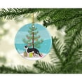 thumbnail image 2 of Bicolour Aegean Cat Merry Christmas Ceramic Ornament 2.8 in x 2.8 in, 2 of 3
