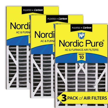 

Air Bear Cub 16x25x3 Air Filter Replacement MERV 10 Pleated Plus Carbon 3 Pack