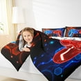 thumbnail image 4 of Manfei Red Blue Gamepad Queen Comforter Set, Cartoon Game Console Bedding Comforter Set, Teens Boys Girls Kids Reversible Bedding Set, Super Cozy Room Decor, 3-Piece, 4 of 8