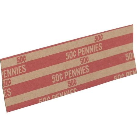 Sparco, SPRTCW01, Flat Coin Wrappers, 1000 / Pack, Red